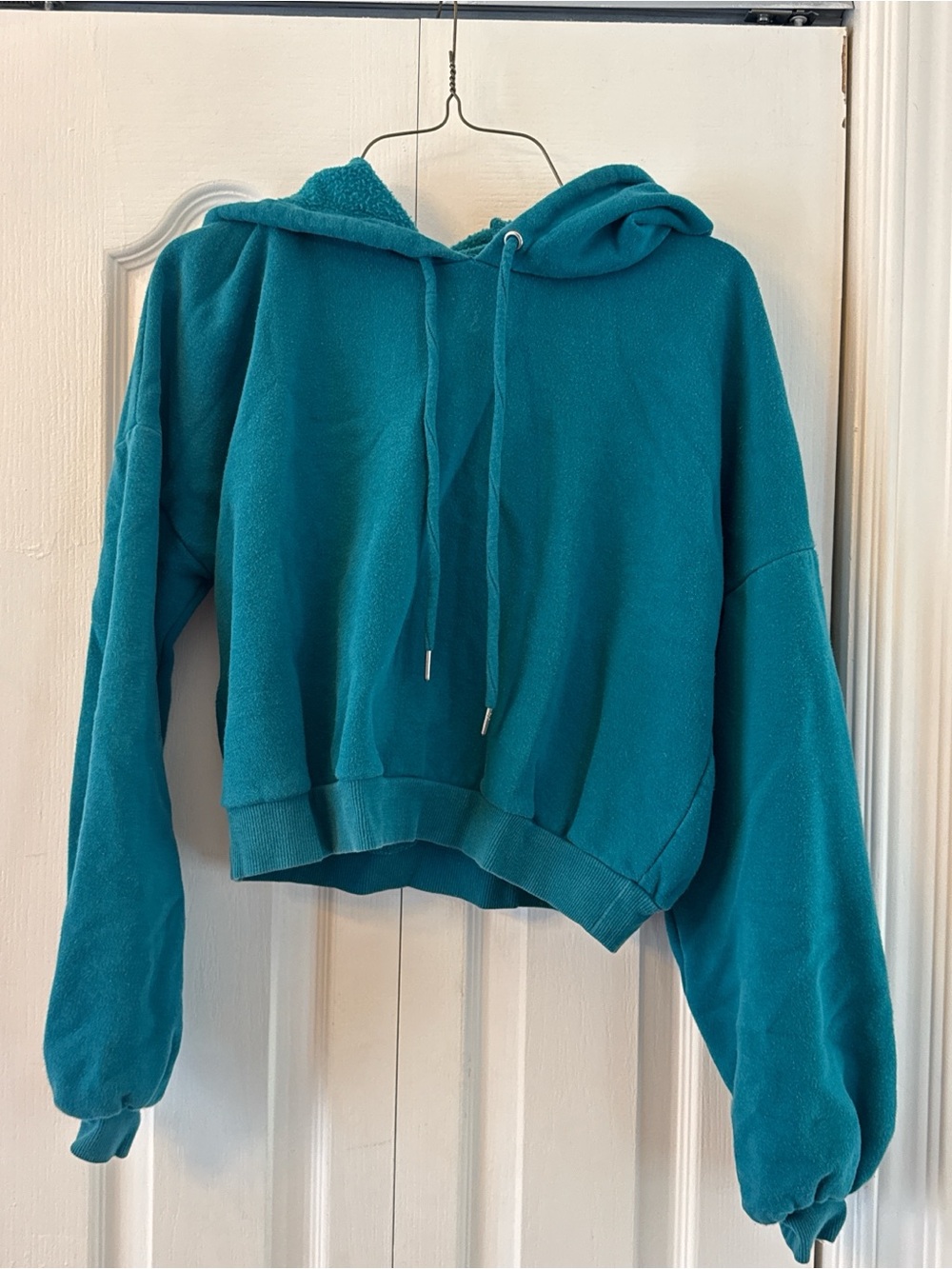 Women's Teal Hooded Pullover Sweatshirt